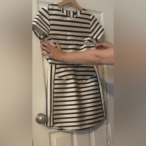 Topshop dress satin striped size 4 mini dress - Picture 6 of 7